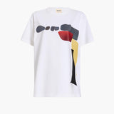 Khaite - Maeve T-shirt in White Multi