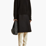 Khaite - Elena Bag in Black Leather with Studs