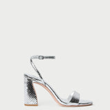 Loeffler Randall - Malia Silver Snake Embossed Sandal