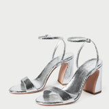 Loeffler Randall - Malia Silver Snake Embossed Sandal