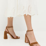 Loeffler Randall - Malia Cacao Suede Curved-Heel Sandal