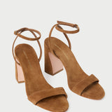 Loeffler Randall - Malia Cacao Suede Curved-Heel Sandal