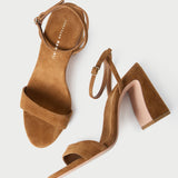 Loeffler Randall - Malia Cacao Suede Curved-Heel Sandal