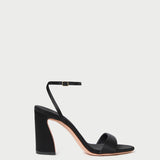 Loeffler Randall - Malia Black Satin Curved-Heel Sandal