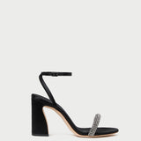 Loeffler Randall - Malia Black/Diamond Curved-Heel Sandal