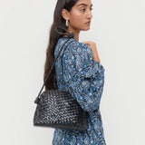 Loeffler Randall - Mallory Black Woven Leather Crossbody
