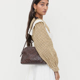 Loeffler Randall - Mallory Chocolate Woven Leather Crossbody