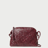 Loeffler Randall - Mallory Maroon Woven Leather Crossbody