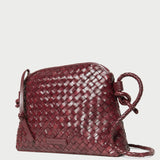 Loeffler Randall - Mallory Maroon Woven Leather Crossbody