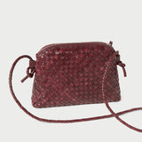 Loeffler Randall - Mallory Maroon Woven Leather Crossbody