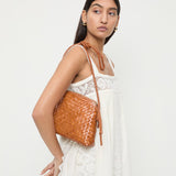 Loeffler Randall - Mallory Timber Brown Woven Crossbody