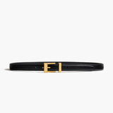 Khaite - Manhattan Belt in Black Leather with Gold