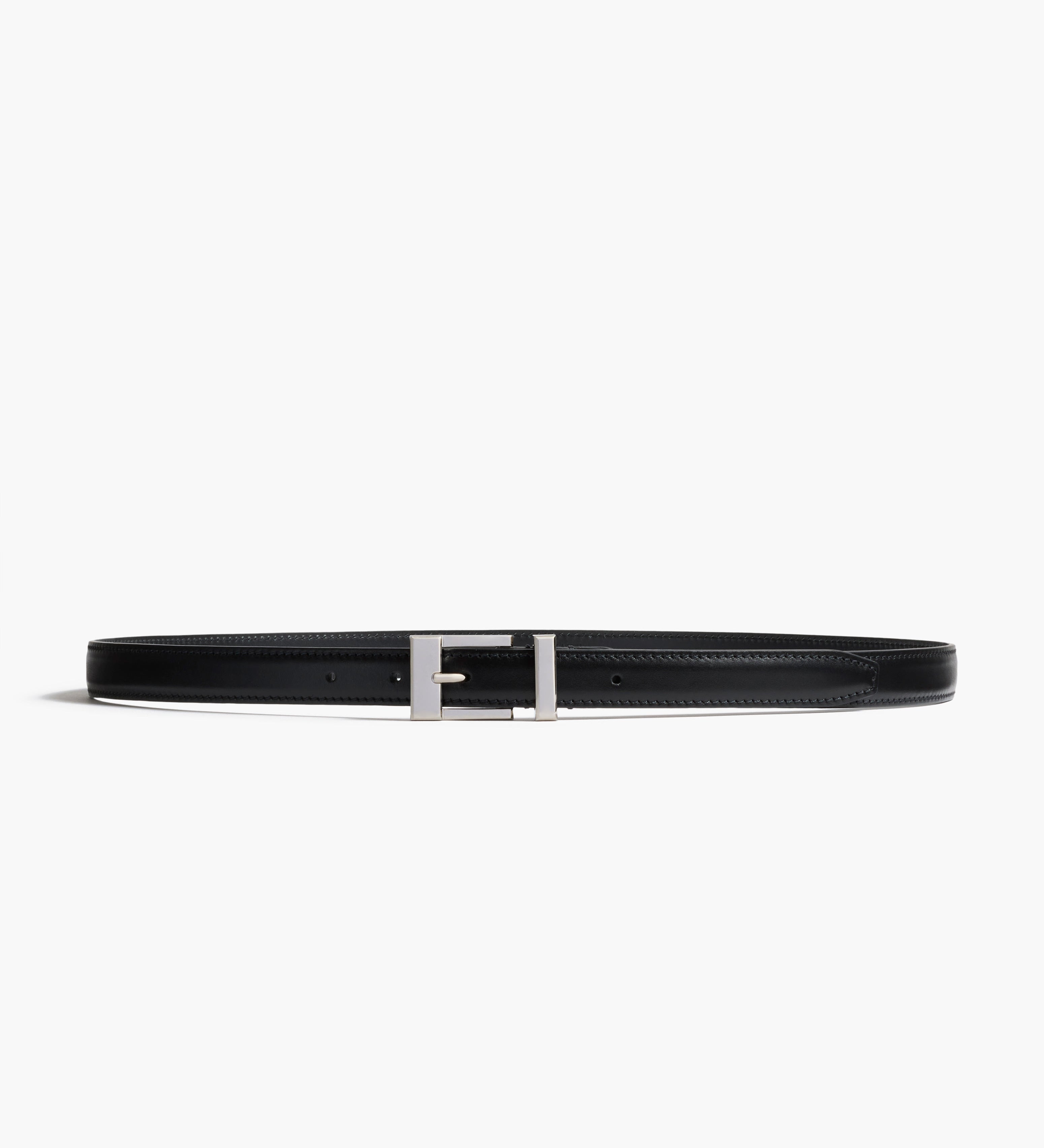 Khaite - Manhattan Belt in Black Leather with Silver