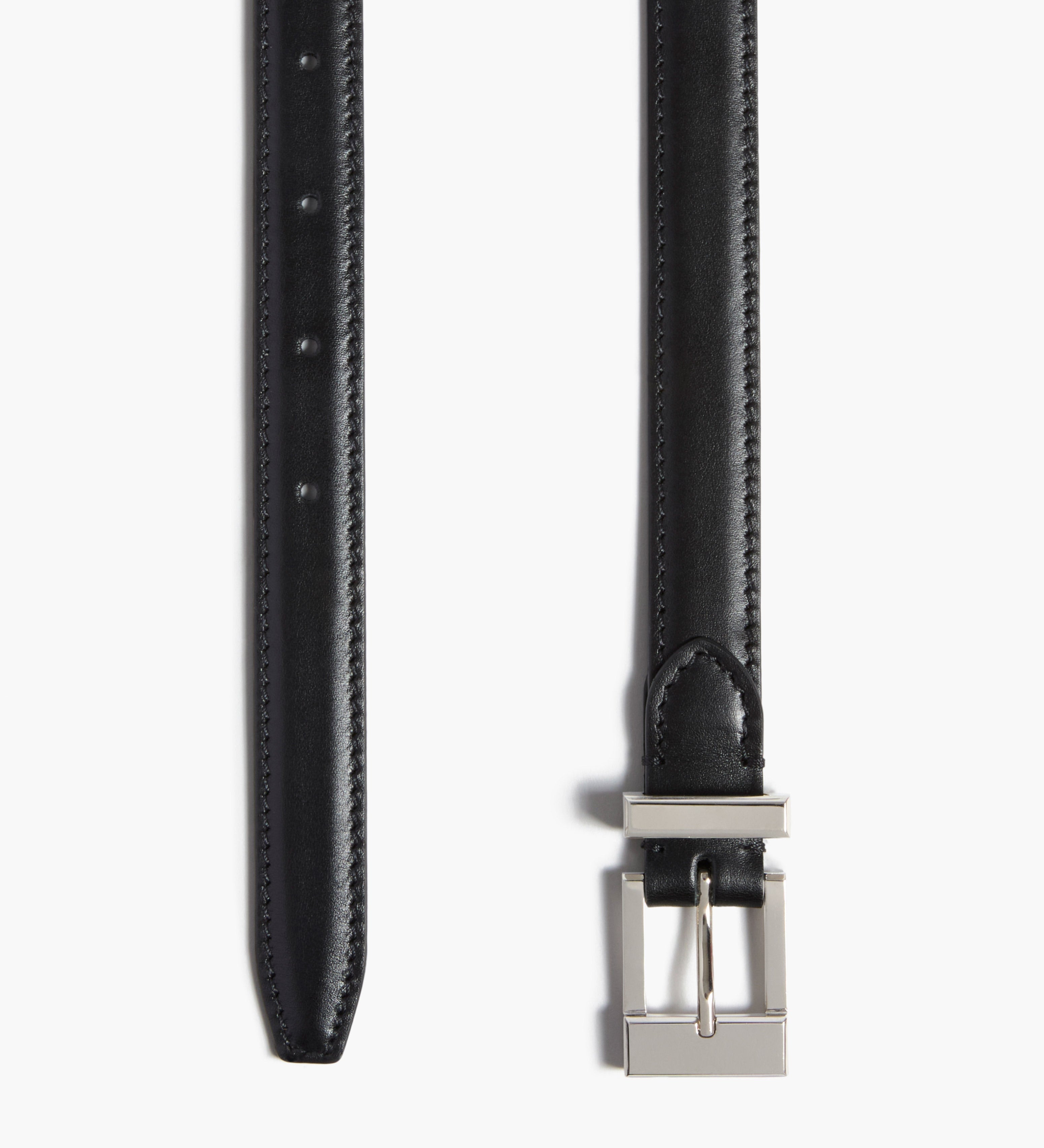 Khaite - Manhattan Belt in Black Leather with Silver