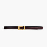 Khaite - Manhattan Belt in Bordeaux Leather with Gold