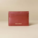 MANU ATELIER - Manu Cardholder Red bole Gold Embossed Soft