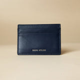 MANU ATELIER - Manu Cardholder Navy Gold Embossed Soft