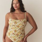 DÔEN - MARBELLA MAILLOT -- CITRON PANSY FLORAL