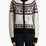 Khaite - Marc Cardigan in Ivory and Red Multi