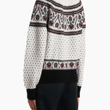 Khaite - Marc Cardigan in Ivory and Red Multi
