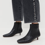 Loeffler Randall - Marcella Black Woven Ankle Boot