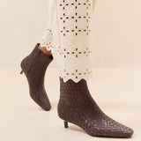 Loeffler Randall - Marcella Espresso Woven Ankle Boot