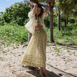 DÔEN - MARCIE SKIRT -- CITRON ROSIER FLORAL