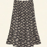 DÔEN - MARCIE SKIRT -- NOIR ROSIER FLORAL