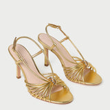 Loeffler Randall - Mareka Gold Leather Heeled Sandal