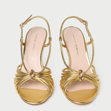 Loeffler Randall - Mareka Gold Leather Heeled Sandal