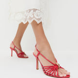 Loeffler Randall - Mareka Red Leather Heeled Sandal