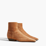 Khaite - Marfa Ankle Boot in Camel Suede