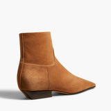 Khaite - Marfa Ankle Boot in Camel Suede