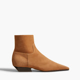 Khaite - Marfa Ankle Boot in Camel Suede