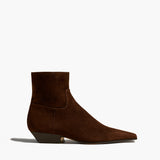 Khaite - Marfa Ankle Boot in Coffee Suede