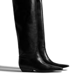 Khaite - Marfa Knee - High Boot in Black Leather