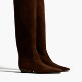 Khaite - Marfa Knee - High Boot in Coffee Suede