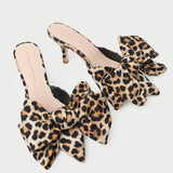 Loeffler Randall - Margot Leopard Jersey Bow Mule