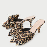 Loeffler Randall - Margot Leopard Jersey Bow Mule