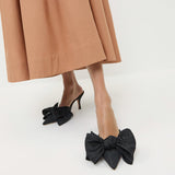 Loeffler Randall - Margot Black Moiré Bow Mule