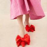 Loeffler Randall - Margot Red Moiré Bow Mule