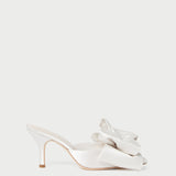 Loeffler Randall - Margot Cream Satin Bow Mule