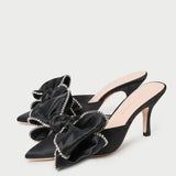 Loeffler Randall - Margot Black/Crystal Bow Mule