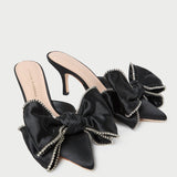 Loeffler Randall - Margot Black/Crystal Bow Mule