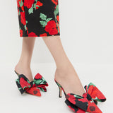 Loeffler Randall - Margot Black Floral Bow Mule