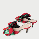Loeffler Randall - Margot Black Floral Bow Mule