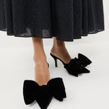 Loeffler Randall - Margot Black Velvet Bow Mule
