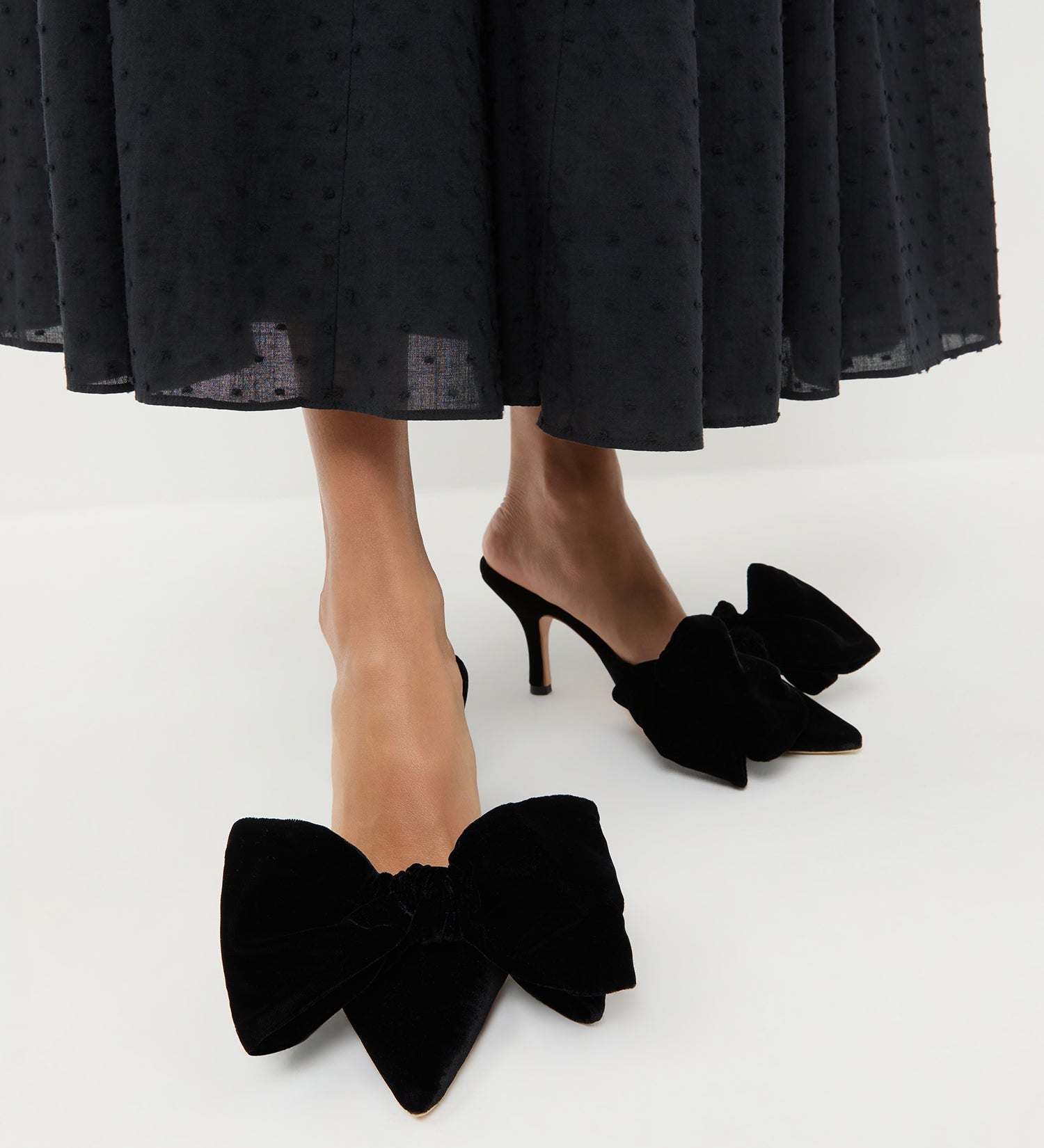 Loeffler Randall - Margot Black Velvet Bow Mule