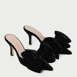 Loeffler Randall - Margot Black Velvet Bow Mule