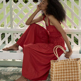 DÔEN - MARIANNE DRESS -- SCARLET